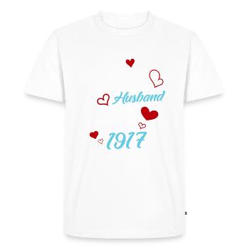 Best Husband Since 1917 Wedding - Men's Premium Organic T-Shirt - white - Front - Nico (187cm)