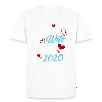 Anniversary Best Wife Since 2020 Wedding - Men's Premium Organic T-Shirt - white - Front - Nico (187cm)