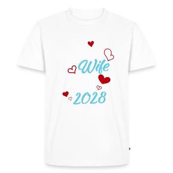 Anniversary Best Wife Since 2028 Wedding - Men's Premium Organic T-Shirt - white - Front - Nico (187cm)