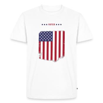 Électeur enthousiaste - T-shirt Premium bio Homme - blanc - Devant - Nico (187cm)