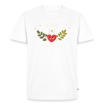 Conseiller Flirty - T-shirt Premium bio Homme - blanc - Devant - Nico (187cm)