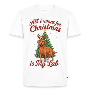 Noël avec mon Labrador - T-shirt Premium bio Homme - blanc - Devant - Nico (187cm)