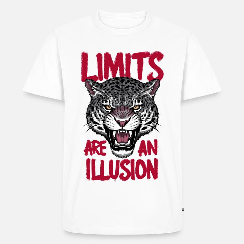 Grenzen sind eine Illusion - Männer Premium Bio T-Shirt - Weiß