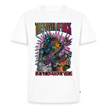 Le pouvoir du rock - T-shirt Premium bio Homme - blanc - Devant - Nico (187cm)