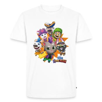 Talking Tom Time Rush Jeu Tom Et Ses Amis - T-shirt Premium bio Homme - blanc - Devant - Nico (187cm)
