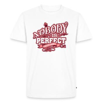 Nobody is perfect - Men's Premium Organic T-Shirt - white - Front - Nico (187cm)