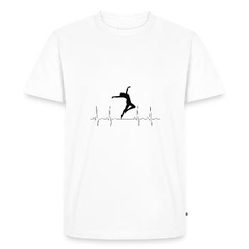 Heartbeat Dancing Heartbeat Hobby Sport - Men's Premium Organic T-Shirt - white - Front - Nico (187cm)