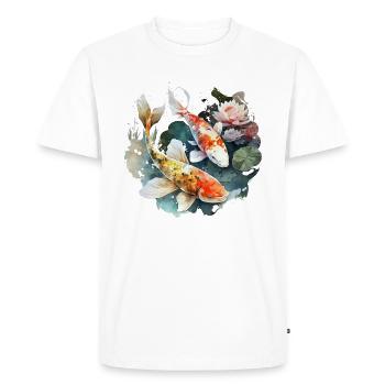 Koi enchanteur - T-shirt Premium bio Homme - blanc - Devant - Nico (187cm)