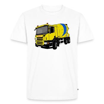 Concrete mixer car - concrete mixer truck - Men's Premium Organic T-Shirt - white - Front - Nico (187cm)