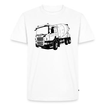 Concrete mixer car - concrete mixer truck - Men's Premium Organic T-Shirt - white - Front - Nico (187cm)