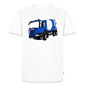 Concrete mixer car - concrete mixer truck - Men's Premium Organic T-Shirt - white - Front - Nico (187cm)