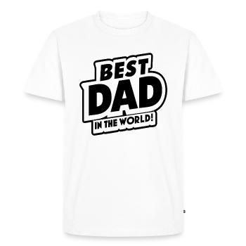 Best Dad Forever for Father's Day or Birthday - Men's Premium Organic T-Shirt - white - Front - Nico (187cm)