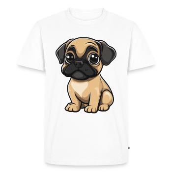Bullmastiff chien bande dessinée bébé - T-shirt Premium bio Homme - blanc - Devant - Nico (187cm)