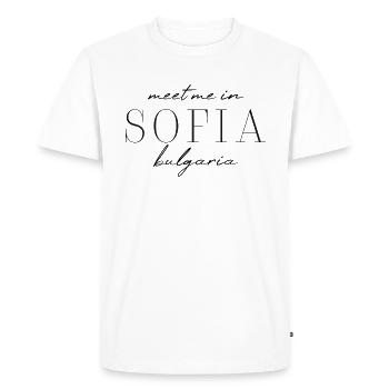 Sofia, Bulgarie Style Design T-shirt - T-shirt Premium bio Homme - blanc - Devant - Nico (187cm)