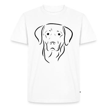 Labrador chien tête dessin chien chien amour art - T-shirt Premium bio Homme - blanc - Devant - Nico (187cm)