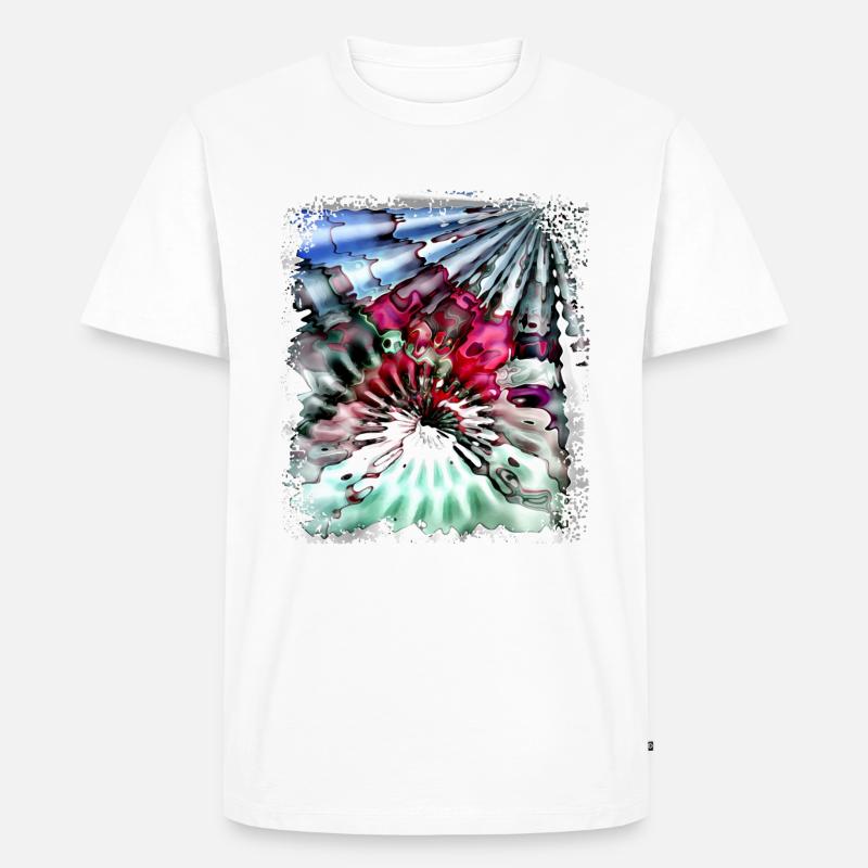 Psychedelic Power - Männer Premium Bio T-Shirt - Weiß