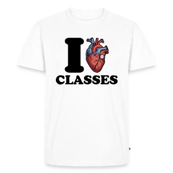 I love courses - Men's Premium Organic T-Shirt - white - Front - Nico (187cm)