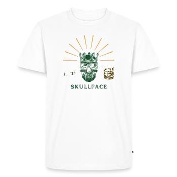 Skull Vintage Design - T-shirt Premium bio Homme - blanc - Devant - Nico (187cm)