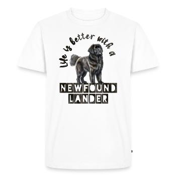 Terre-Neuvien - T-shirt Premium bio Homme - blanc - Devant - Nico (187cm)