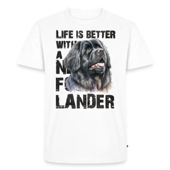 Terre-Neuvien - T-shirt Premium bio Homme - blanc - Devant - Nico (187cm)