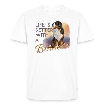 Bouvier bernois - T-shirt Premium bio Homme - blanc - Devant - Nico (187cm)