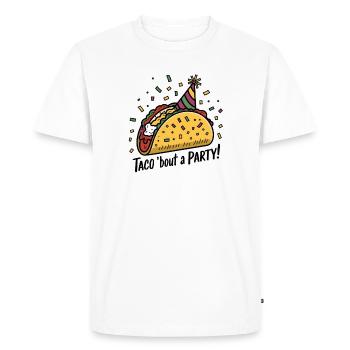 Taco 'bout a party ! - T-shirt Premium bio Homme - blanc - Devant - Nico (187cm)