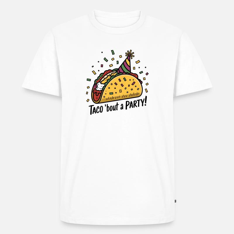 Taco 'bin eine Party! - Männer Premium Bio T-Shirt - Weiß