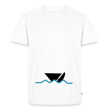 distress_boat - Men's Premium Organic T-Shirt - white - Front - Nico (187cm)
