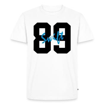 swift 89 - Men's Premium Organic T-Shirt - white - Front - Nico (187cm)
