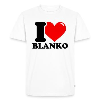 I love blank first name - Men's Premium Organic T-Shirt - white - Front - Nico (187cm)