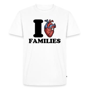 I love families - Men's Premium Organic T-Shirt - white - Front - Nico (187cm)