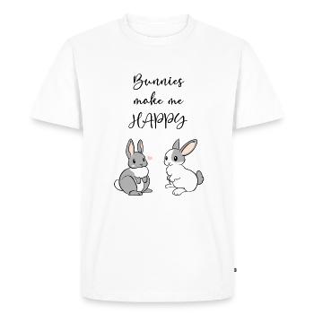 Bunnies Butt Rabbit Popo Gift Idea - Men's Premium Organic T-Shirt - white - Front - Nico (187cm)