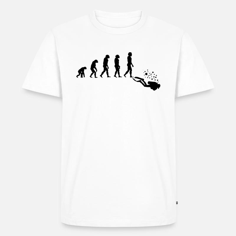 Plongée Plongeuse Scuba Evolution - T-shirt Premium bio Homme - blanc