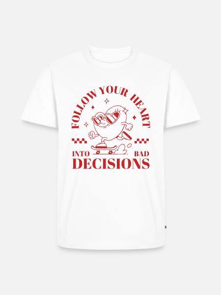 Follow Your Heart - Men's Premium Organic T-Shirt - white