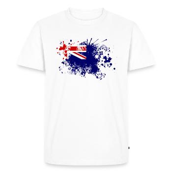 La peinture du drapeau australien éclabousse - T-shirt Premium bio Homme - blanc - Devant - Nico (187cm)