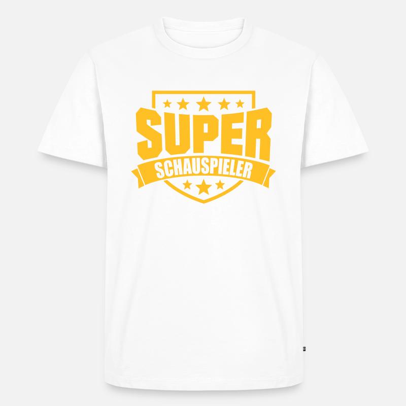 Super Schauspieler - Männer Premium Bio T-Shirt - Weiß