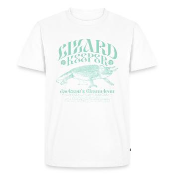 Porte-lézard caméléon de Jackson - T-shirt Premium bio Homme - blanc - Devant - Nico (187cm)
