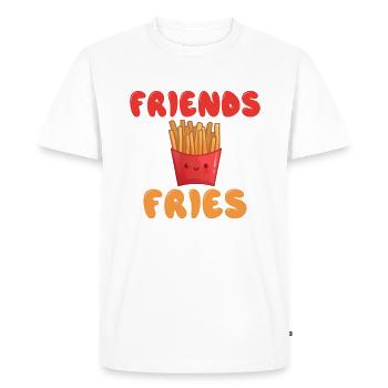 French Fries Lover Fast Food Gifts - Men's Premium Organic T-Shirt - white - Front - Nico (187cm)