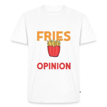 French Fries Lover Fast Food Gifts - Men's Premium Organic T-Shirt - white - Front - Nico (187cm)