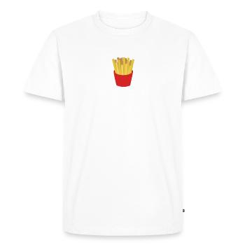French Fries Lover Fast Food Gifts - Men's Premium Organic T-Shirt - white - Front - Nico (187cm)