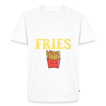 French Fries Lover Fast Food Gifts - Men's Premium Organic T-Shirt - white - Front - Nico (187cm)