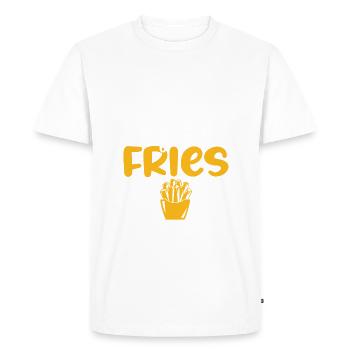 French Fries Lover Fast Food Gifts - Men's Premium Organic T-Shirt - white - Front - Nico (187cm)