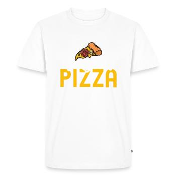 Snack Pizzalove Pizza Lover Gift - Men's Premium Organic T-Shirt - white - Front - Nico (187cm)
