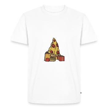 Snack Pizzalove Pizza Lover Gift - Men's Premium Organic T-Shirt - white - Front - Nico (187cm)