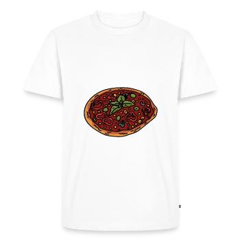 Snack Pizzalove Pizza Lover Gift - Men's Premium Organic T-Shirt - white - Front - Nico (187cm)