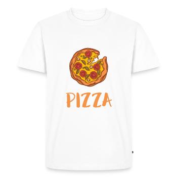 Snack Pizzalove Pizza Lover Gift - Men's Premium Organic T-Shirt - white - Front - Nico (187cm)