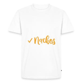 Nacho Lover Nacho Gift Mexican Food - Men's Premium Organic T-Shirt - white - Front - Nico (187cm)