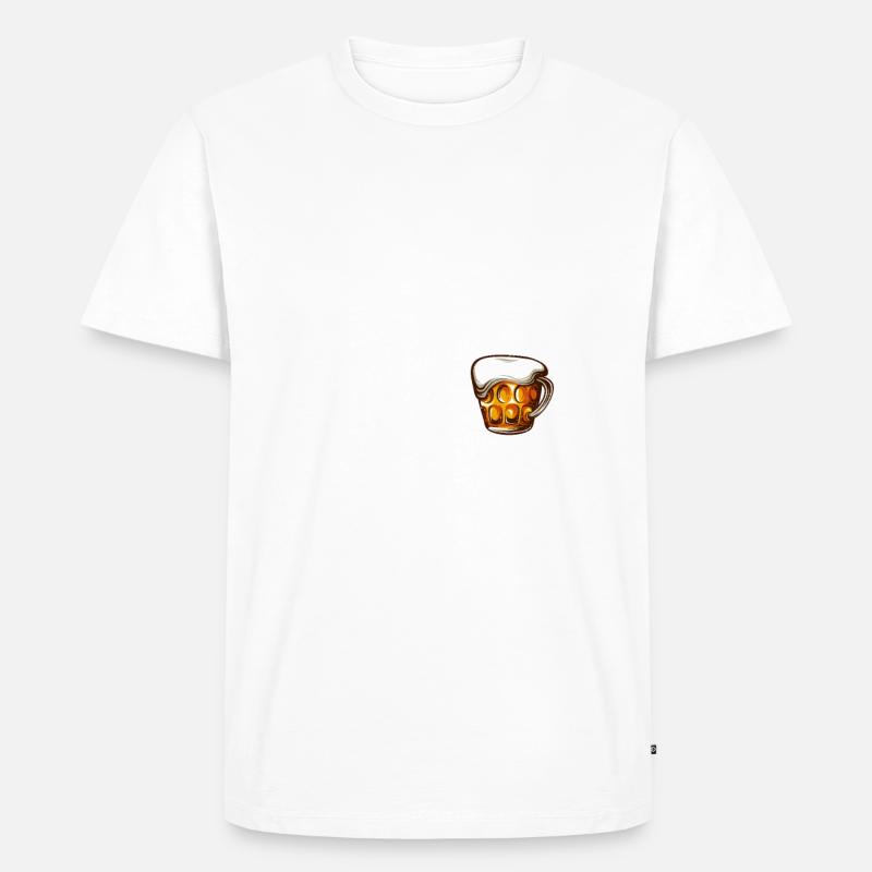 Biertrinker Bier Geschenke - Männer Premium Bio T-Shirt - Weiß