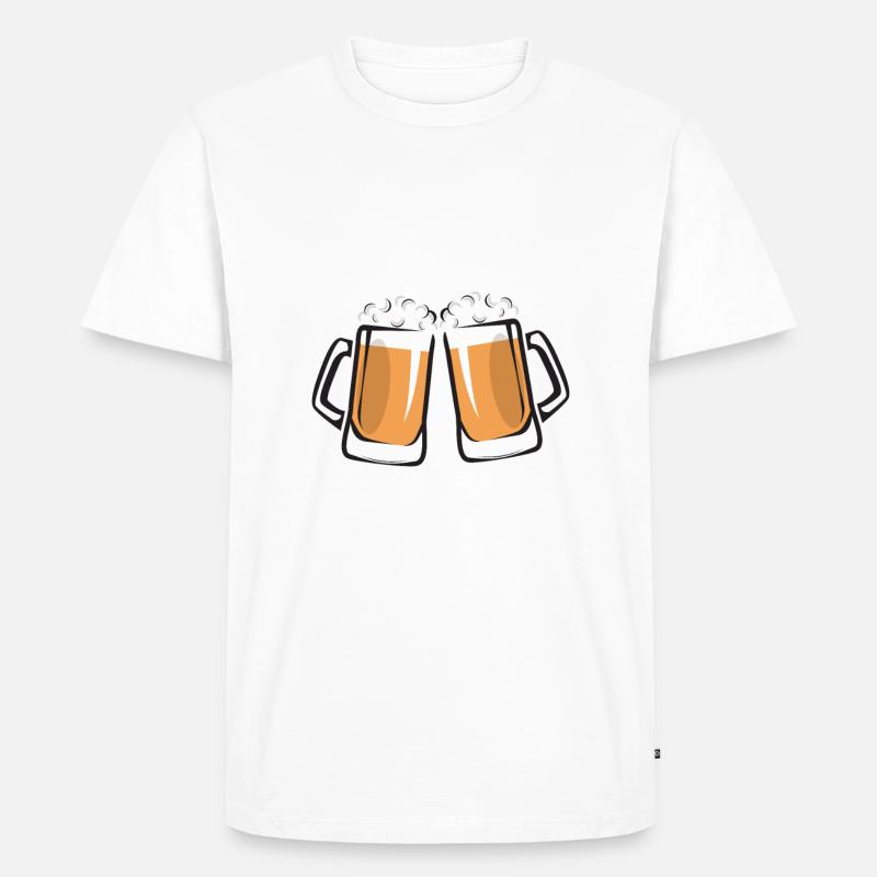 Biertrinker Bier Geschenke - Männer Premium Bio T-Shirt - Weiß
