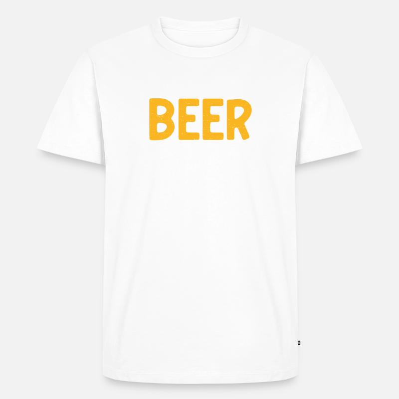 Biertrinker Bier Geschenke - Männer Premium Bio T-Shirt - Weiß